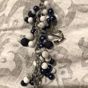 Elegant glam chain beaded bracelet